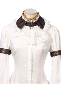 RQBL Â White Jabot and Wristbands