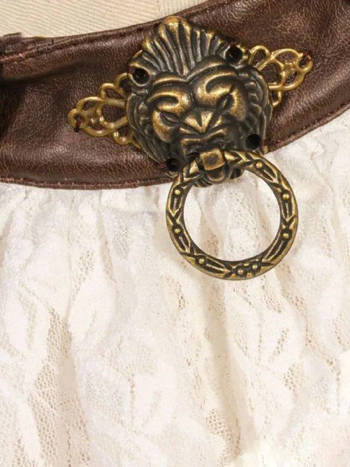 RQBL White Jabot and Wristbands