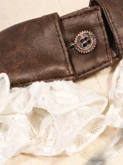 RQBL White Jabot and Wristbands