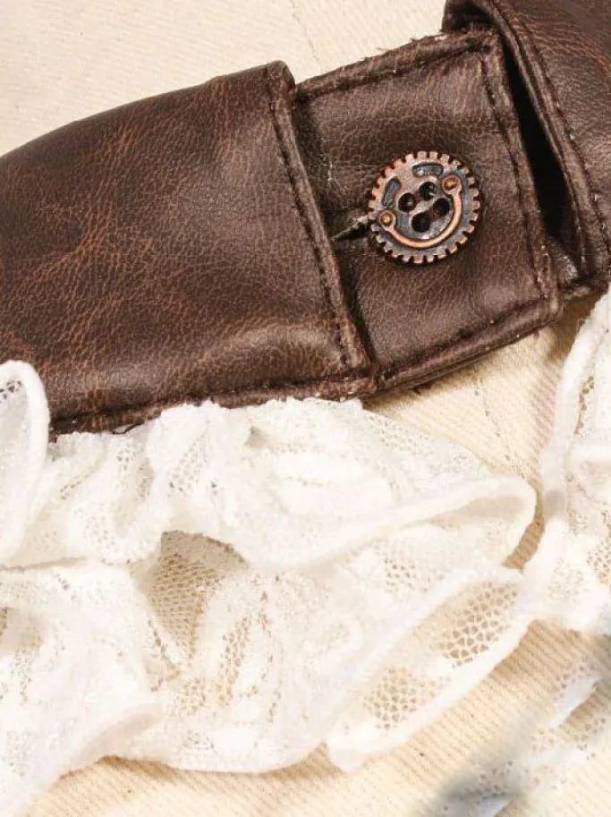 RQBL White Jabot and Wristbands