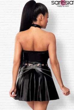 Saresia Flared Wetlook Dress