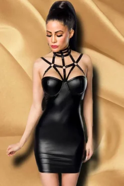 Saresia Harness Wetlook Mini Dress