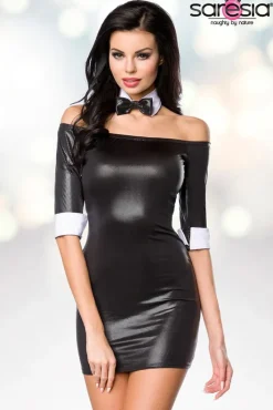 Saresia Mini Dress with Bow Tie (XS, L)