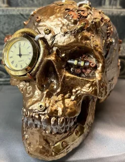 Nemesis Now Scrapped Steampunk Skull