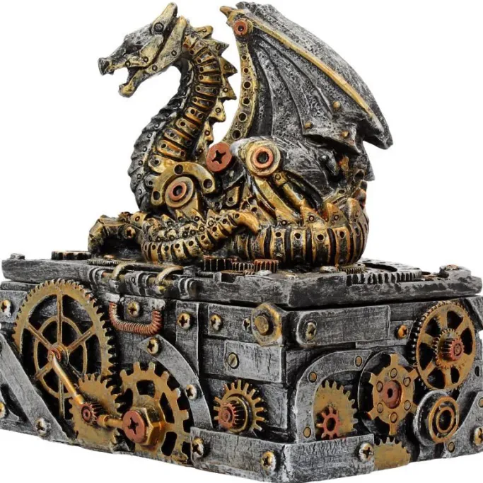 Nemesis Now Secrets of the Machine Steampunk Dragon Box
