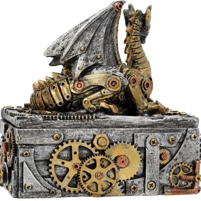 Nemesis Now Secrets of the Machine Steampunk Dragon Box