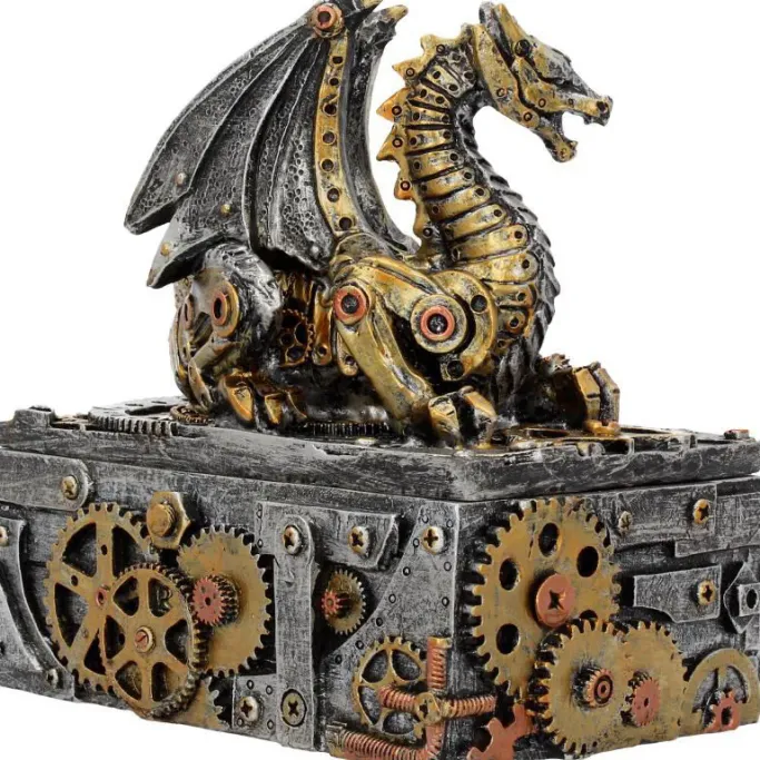Nemesis Now Secrets of the Machine Steampunk Dragon Box