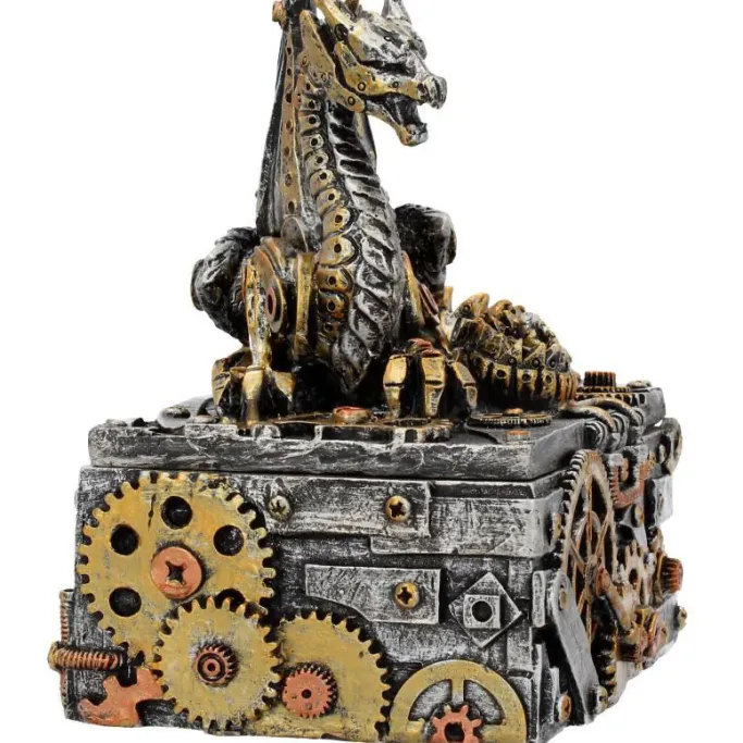Nemesis Now Secrets of the Machine Steampunk Dragon Box