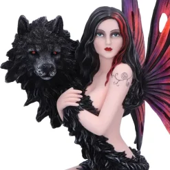 Nemesis Now Shadow Spirit Fairy and Wolf Figurine