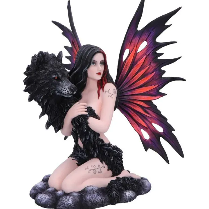Nemesis Now Shadow Spirit Fairy and Wolf Figurine