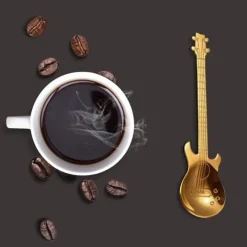 Gothic Accessories Silver Guitar Teaspoon