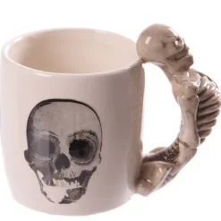 Puckator Skeleton Handle Gothic Skull Mug, Gift Boxed
