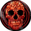 Grind Skull Circle Glass Chopping Board
