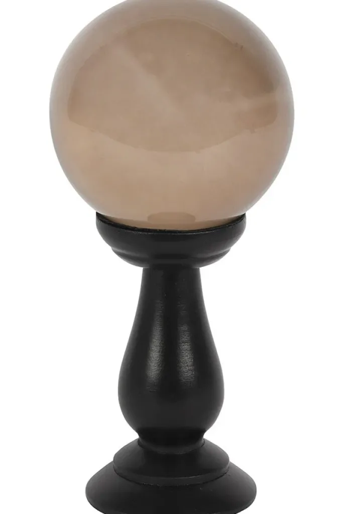 Something Different Smoke Grey Crystal Ball on Stand Small