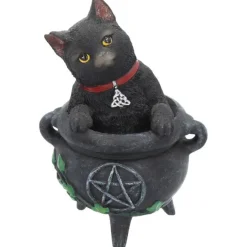 Nemesis Now Smudge Black Cat Cauldron Figurine