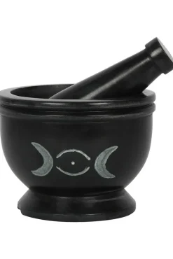 Something Different Soap Stone Triple Moon Pestle and Mortar