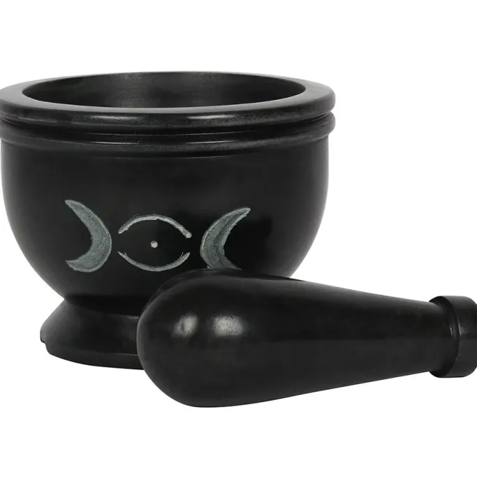 Something Different Soap Stone Triple Moon Pestle and Mortar