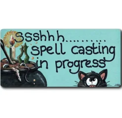 Something Different Ssshhh Spell Casting In Progress Smiley Fridge Magnet