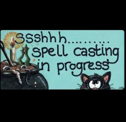 Something Different Ssshhh Spell Casting In Progress Smiley Fridge Magnet