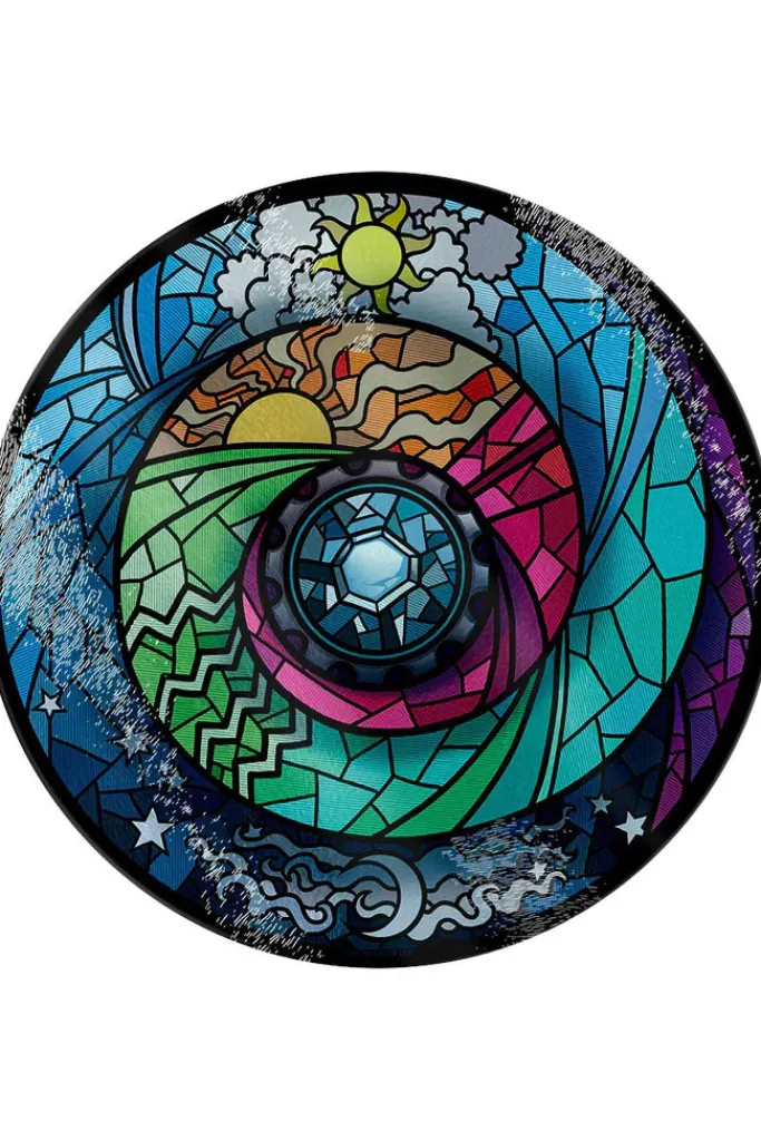 Grind Stained Glass Spectroscope Glass Chopping Board