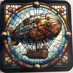 Oakhart Industries Steampunk Airship Mug Art028