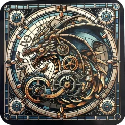 Oakhart Industries Steampunk Blue Dragon Mug Art031