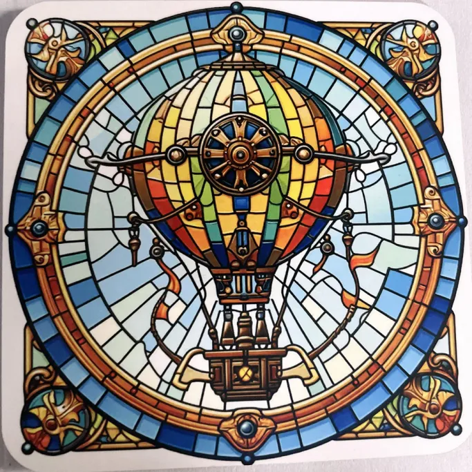 Oakhart Industries Steampunk Classic Air Balloon Art029