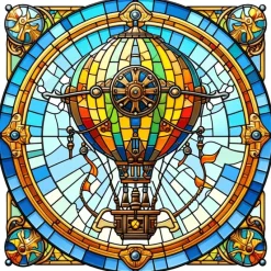 Oakhart Industries Steampunk Classic Air Balloon Art029