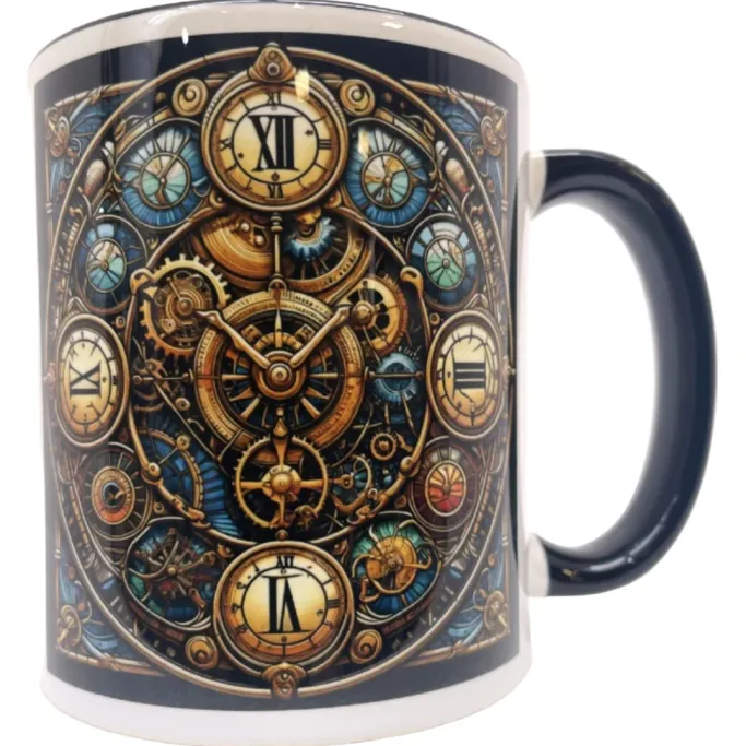 Oakhart Industries Steampunk Clock Mug Art027
