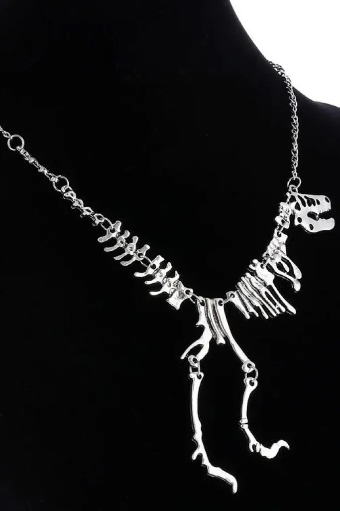 Gothic and Steampunk Jewellery Steampunk Dinosaur Skeleton Necklace