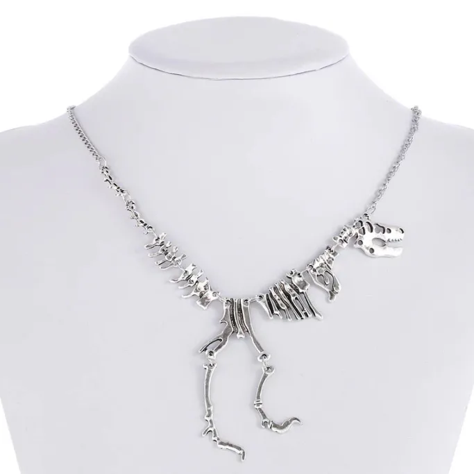 Gothic and Steampunk Jewellery Steampunk Dinosaur Skeleton Necklace