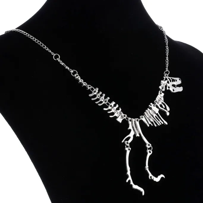 Gothic and Steampunk Jewellery Steampunk Dinosaur Skeleton Necklace