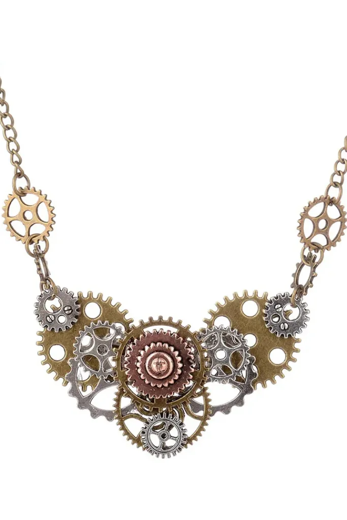 Gothic and Steampunk Jewellery Steampunk Gears Necklace
