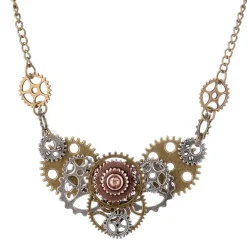 Gothic and Steampunk Jewellery Steampunk Gears Necklace