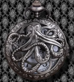 Pocketwatches Steampunk Gunmetal Octopus Pocket Watch