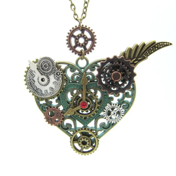 Gothic and Steampunk Jewellery Steampunk Heart Necklace