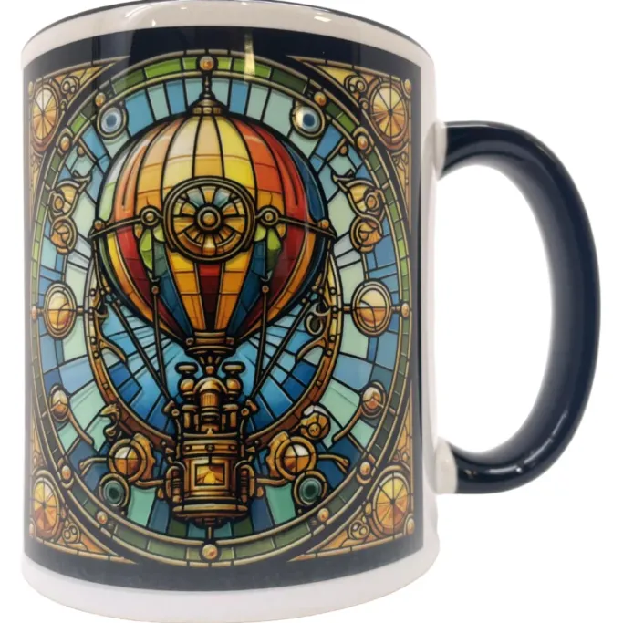 Oakhart Industries Steampunk Hot Air Balloon Mug Art026