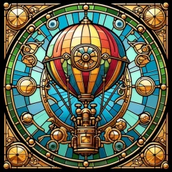 Oakhart Industries Steampunk Hot Air Balloon Mug Art026