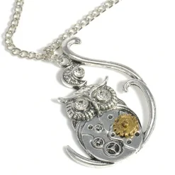 Gothic and Steampunk Jewellery Steampunk Owl Necklace