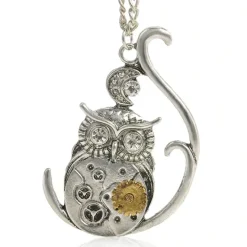 Gothic and Steampunk Jewellery Steampunk Owl Necklace