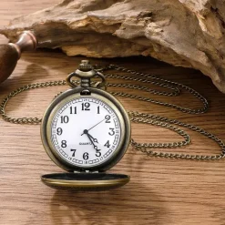 Pocketwatches Steampunk Pocket Watch with Gears and Clock Face Design