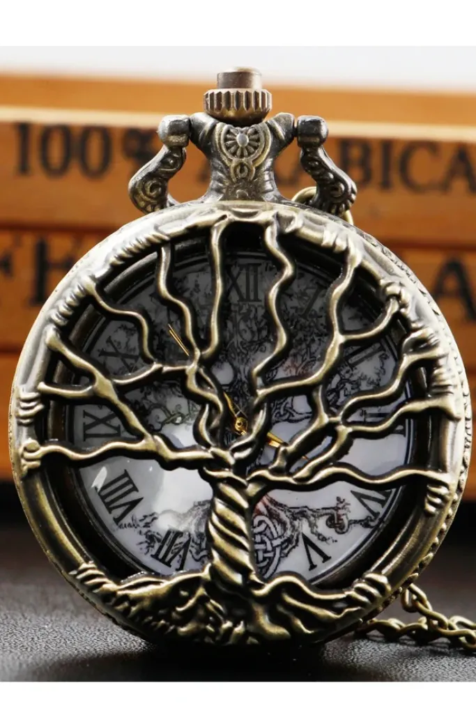 Pocketwatches Steampunk Pocket Watch with Tree of Life Design