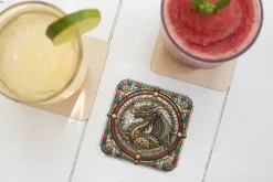 Oakhart Industries Steampunk Red Dragon Coaster Art039