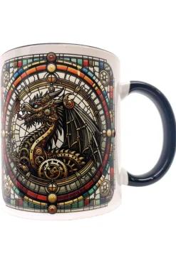 Oakhart Industries Steampunk Red Dragon Mug Art032