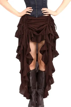 Pirate Dressing Steampunk Show Girl Skirt Brown