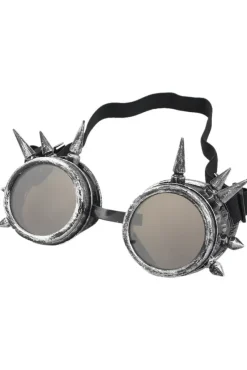 Steampunk Goggles Steampunk Spike Goggles Antique Silver
