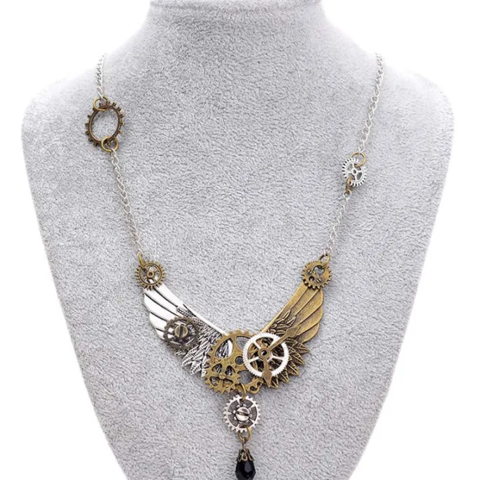 Gothic and Steampunk Jewellery Steampunk Wings Necklace