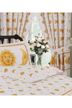 My Home Sun and Moon Curtains White