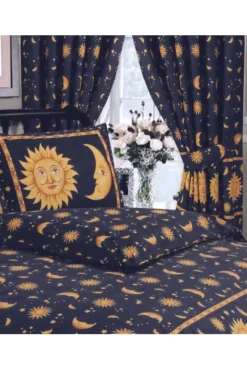 My Home Sun and Moon Duvet Blue