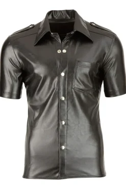 Svenjoyment Leather Imitation Shirt